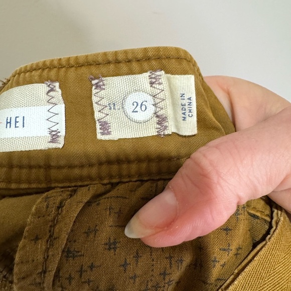 Anthropologie Hei Hei Khaki Cotton Stretch Pants Size 26‎ - Picture 7 of 10